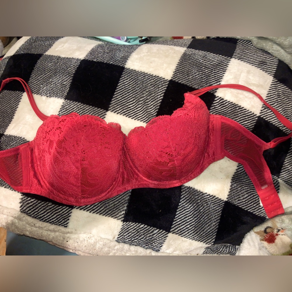 Victoria’s Secret 32C Red lace push up bra